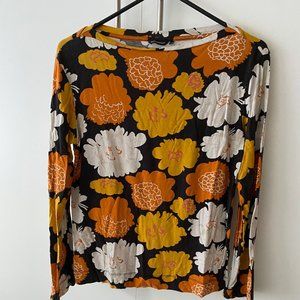 Marimekko Floral Long Sleeve Tee Shirt